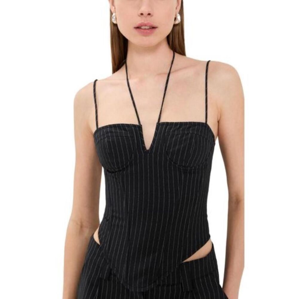 Lioness Women's Black and Navy Corset - Picture 2 of 4